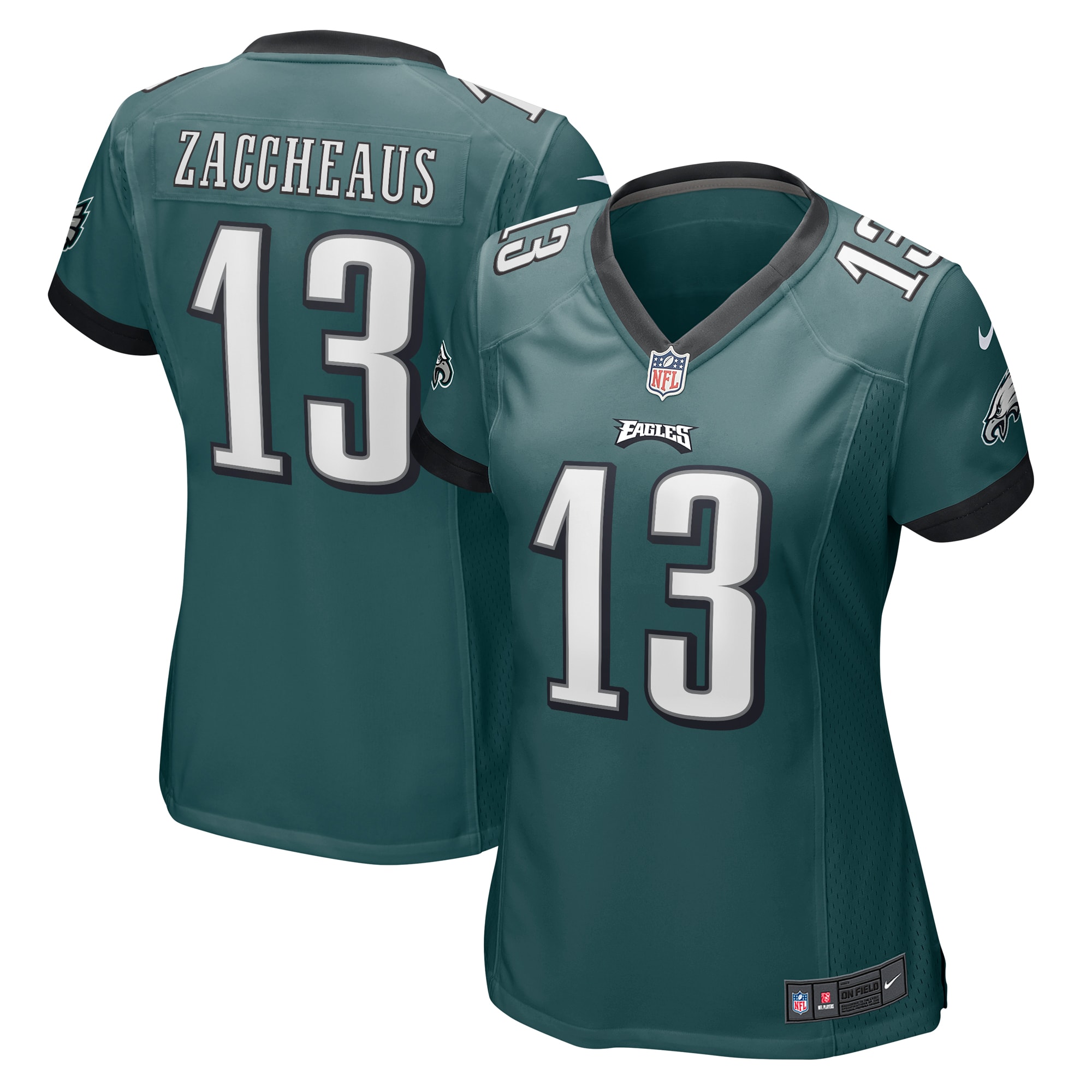 Women's Philadelphia Eagles Olamide Zaccheaus Nike Midnight Green Game Jersey