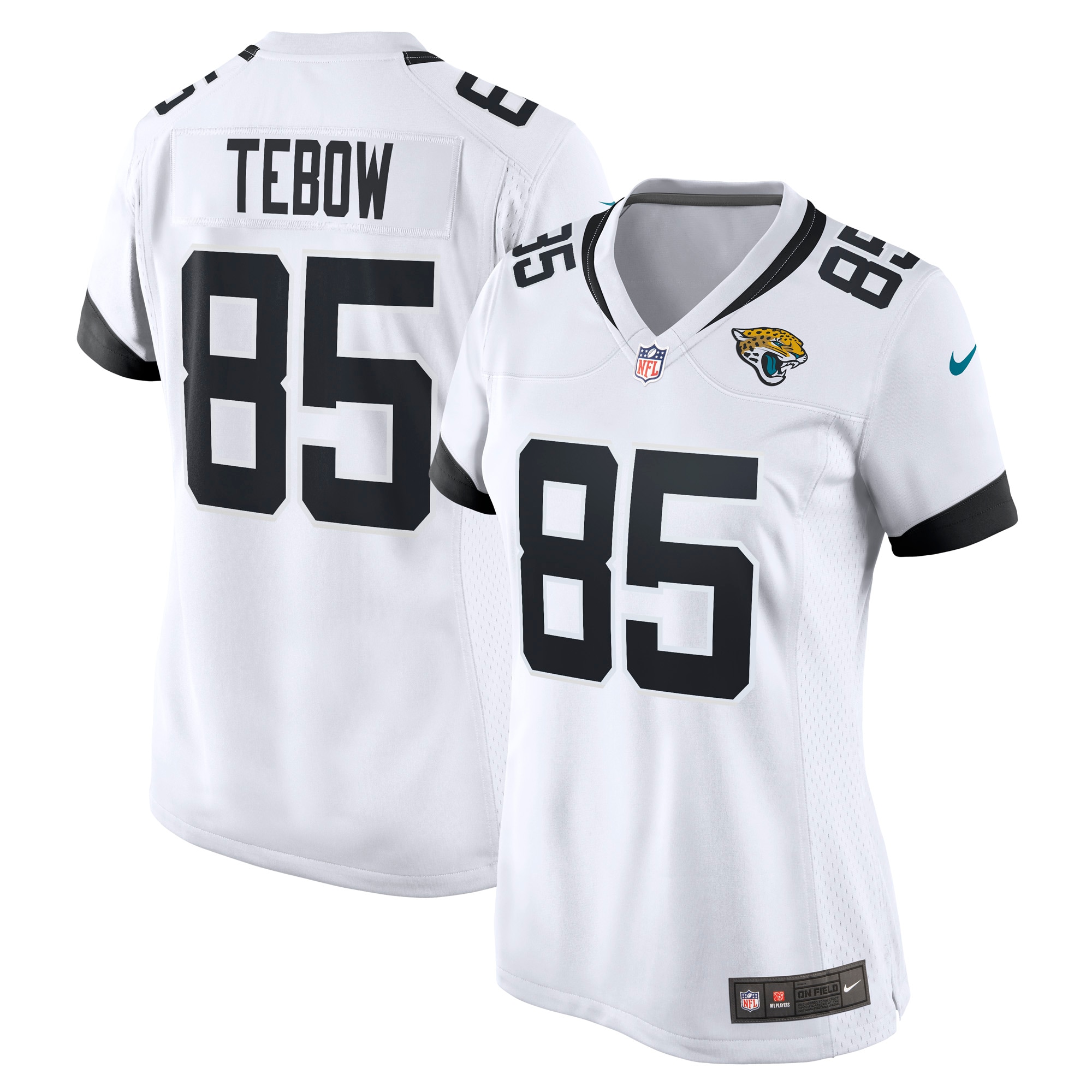 Women's Jacksonville Jaguars Tim Tebow Nike White Game Player Jersey