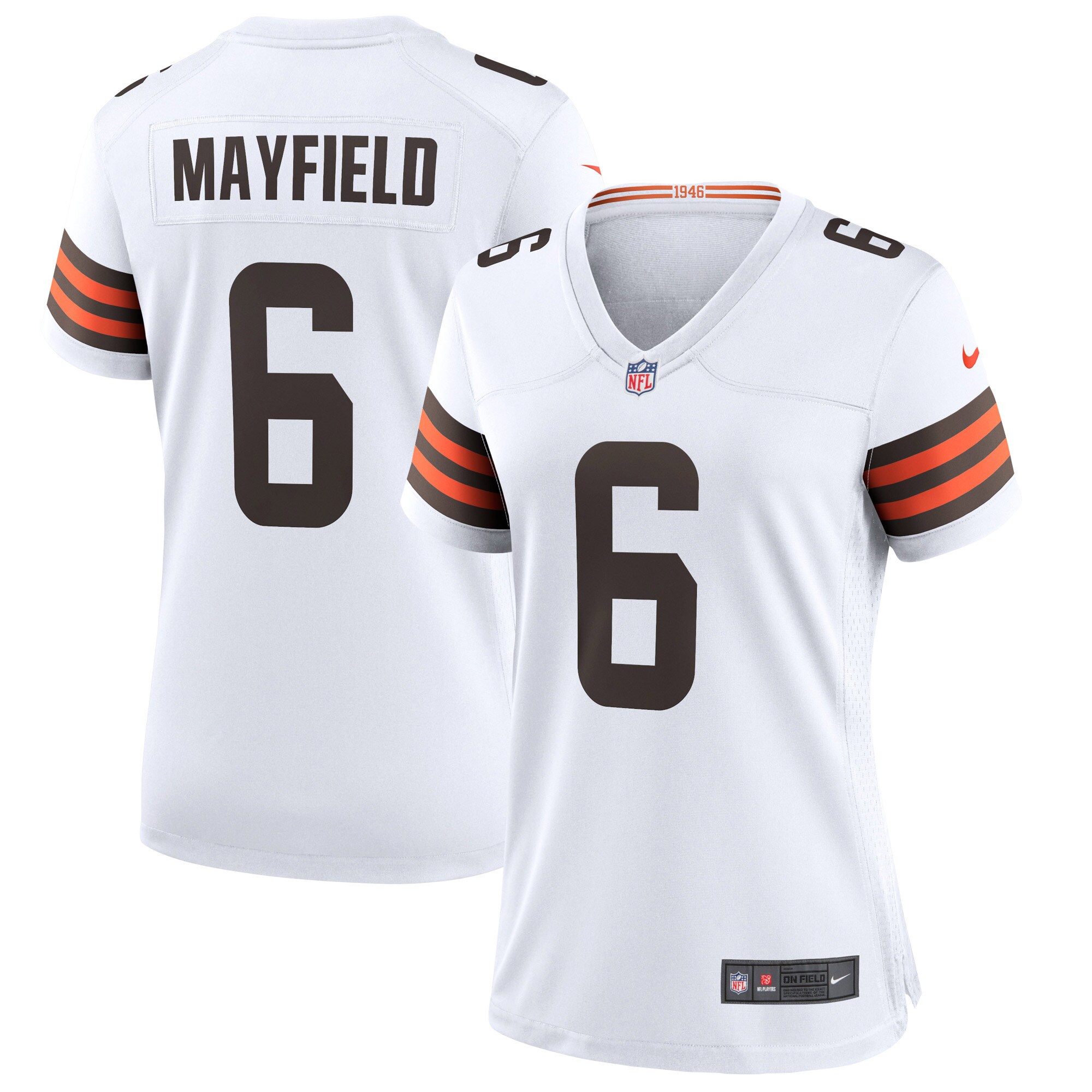 Women's Cleveland Browns Baker Mayfield Nike White Game Jersey