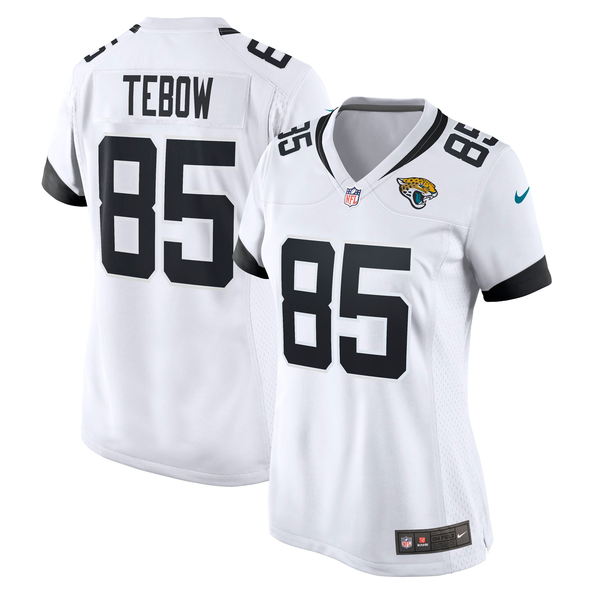 Women's Jacksonville Jaguars Tim Tebow Nike White Game Player Jersey