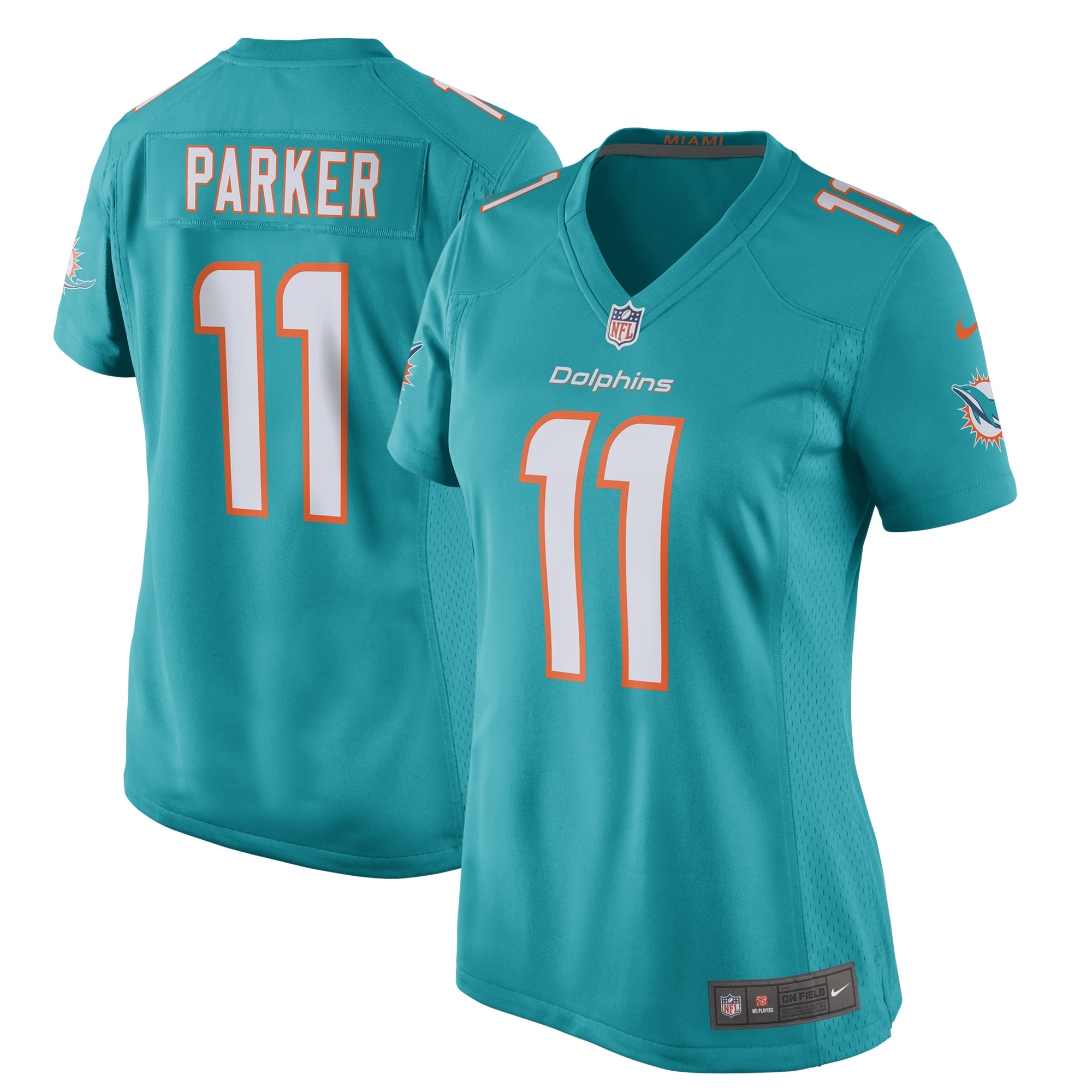 Women's Miami Dolphins DeVante Parker Nike Aqua New 2018 Game Jersey