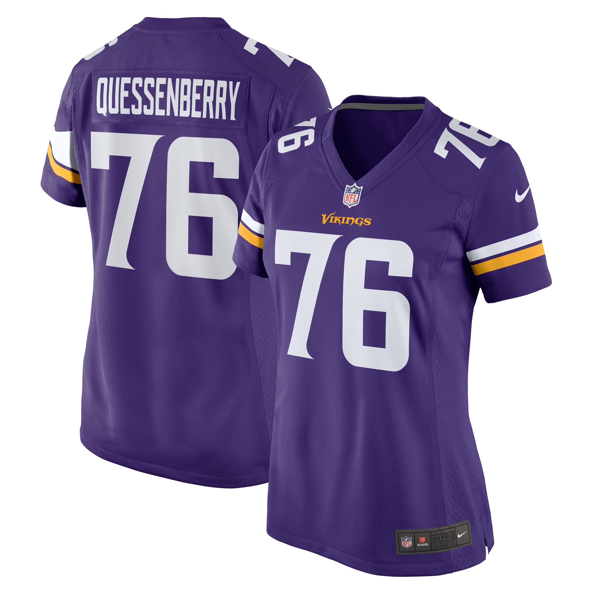 Women's Minnesota Vikings David Quessenberry Nike Purple Team Game Jersey