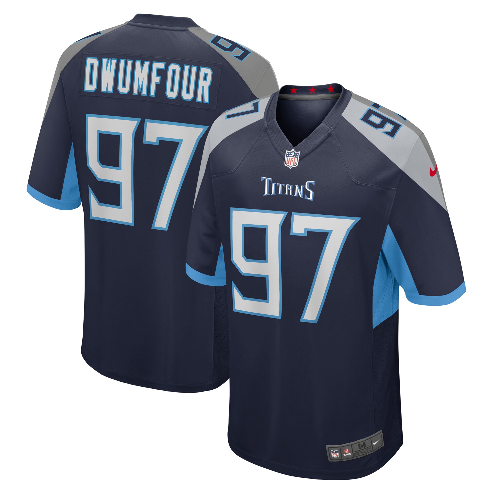 Men's Tennessee Titans Michael Dwumfour Nike Navy Team Game Jersey