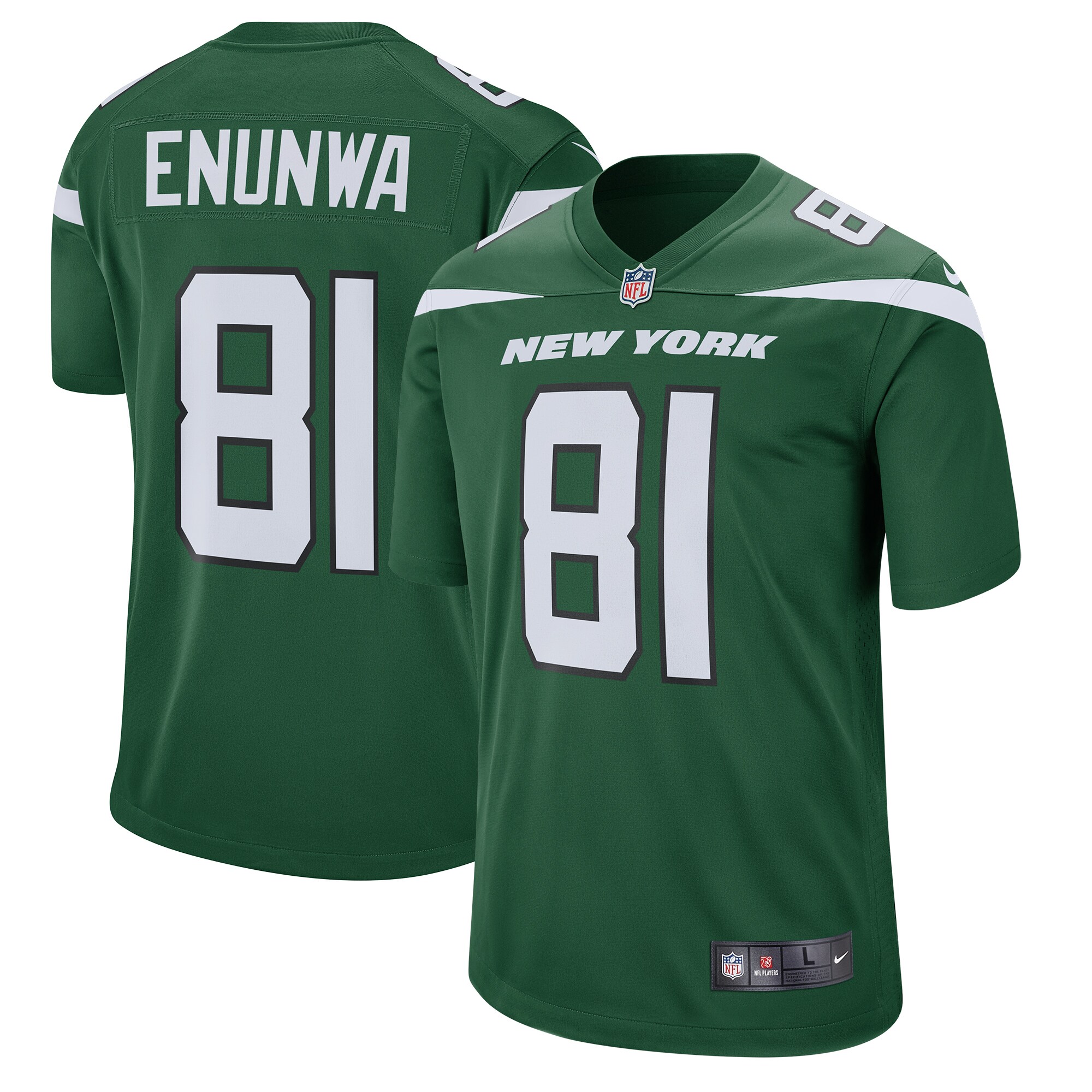 Men's New York Jets Quincy Enunwa Nike Gotham Green Game Player Jersey