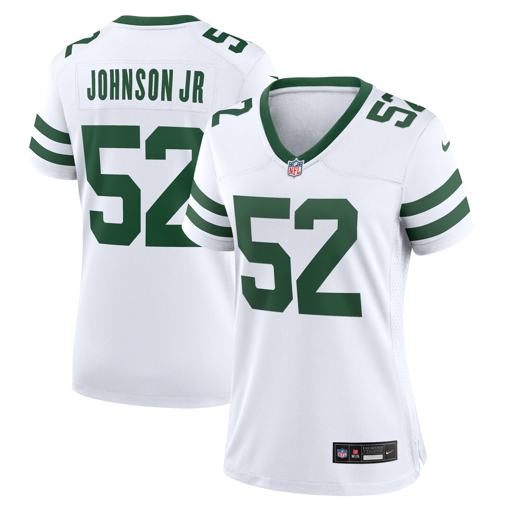 Women's New York Jets Jermaine Johnson II Nike White Legacy Player Game Jersey