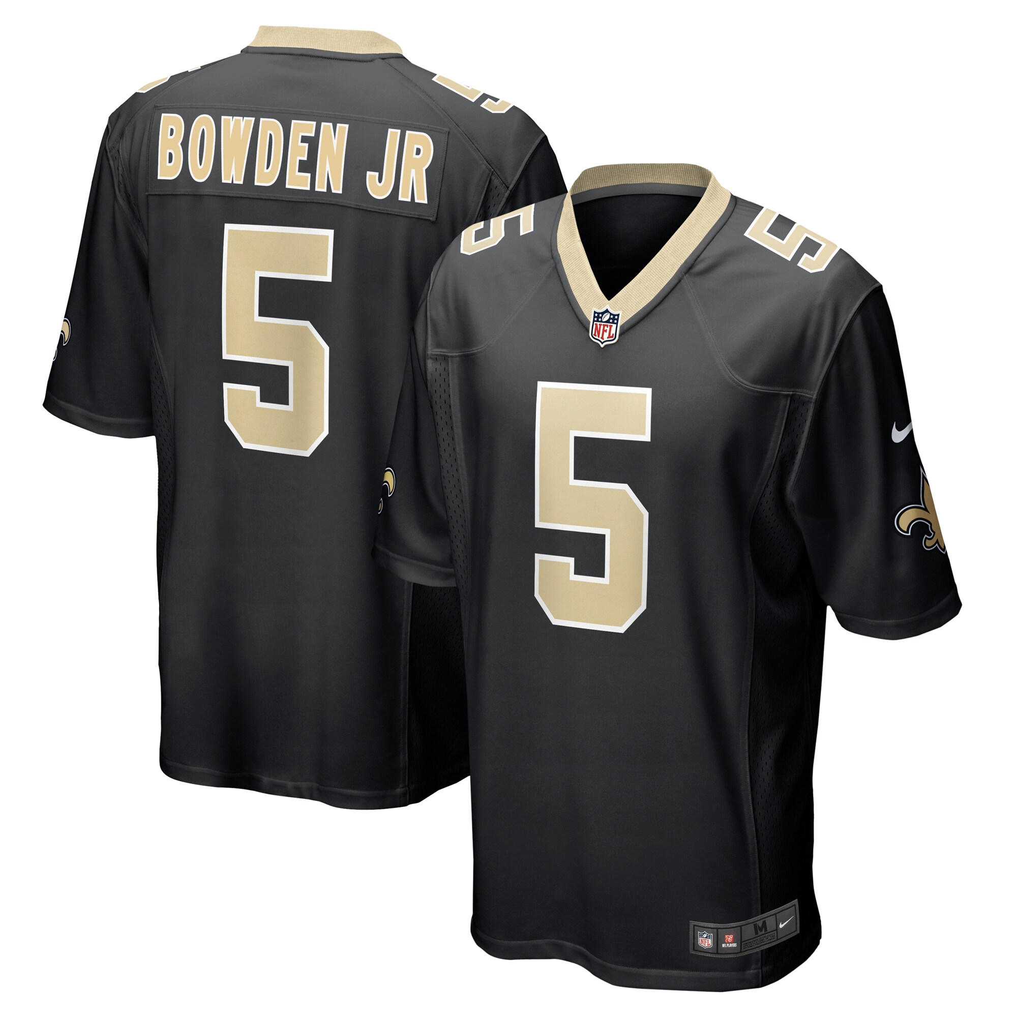 Men's New Orleans Saints Lynn Bowden Jr. Nike Black Team Game Jersey