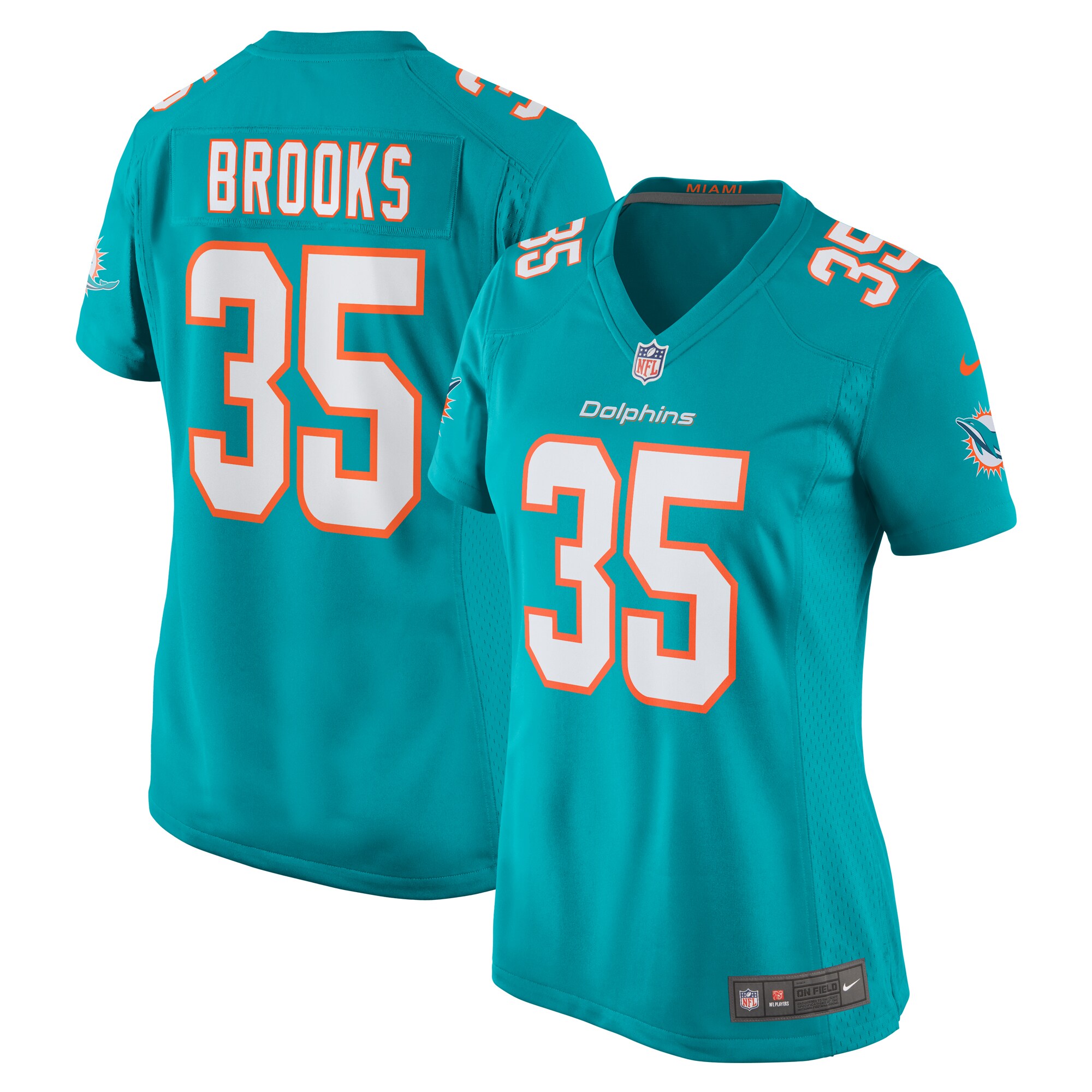 Women's Miami Dolphins Christopher Brooks Nike Aqua Team Game Jersey