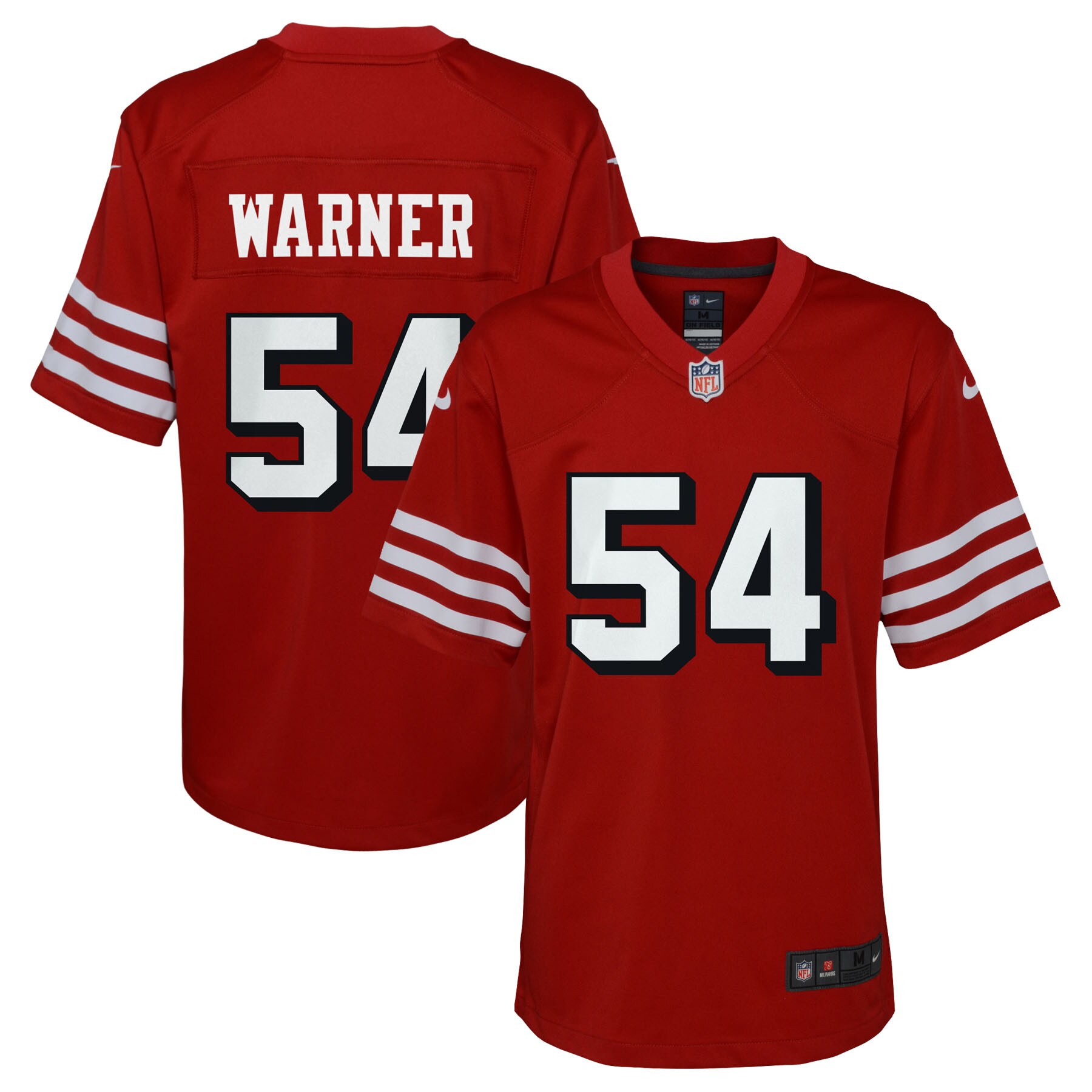 Youth San Francisco 49ers Fred Warner Nike Scarlet Game Jersey