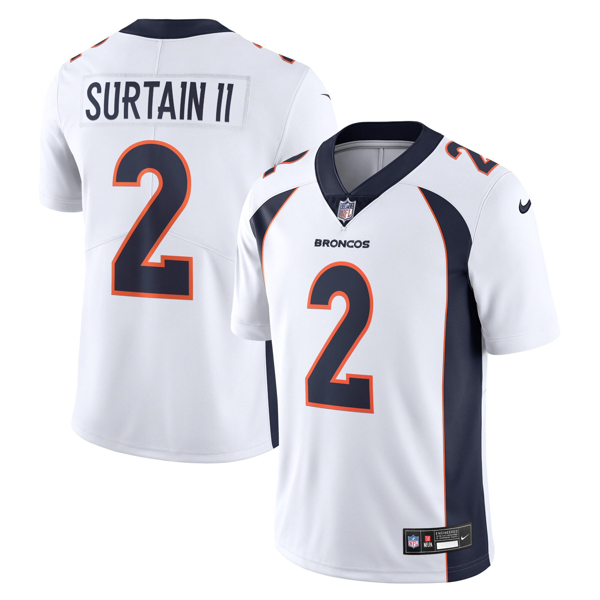 Men's Denver Broncos Patrick Surtain II Nike White Vapor Untouchable Limited Jersey