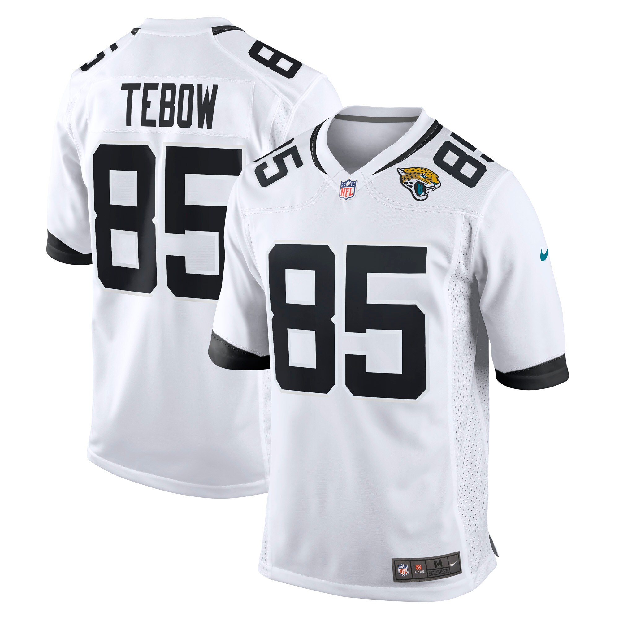 Men's Jacksonville Jaguars Tim Tebow Nike White Game Player Jersey