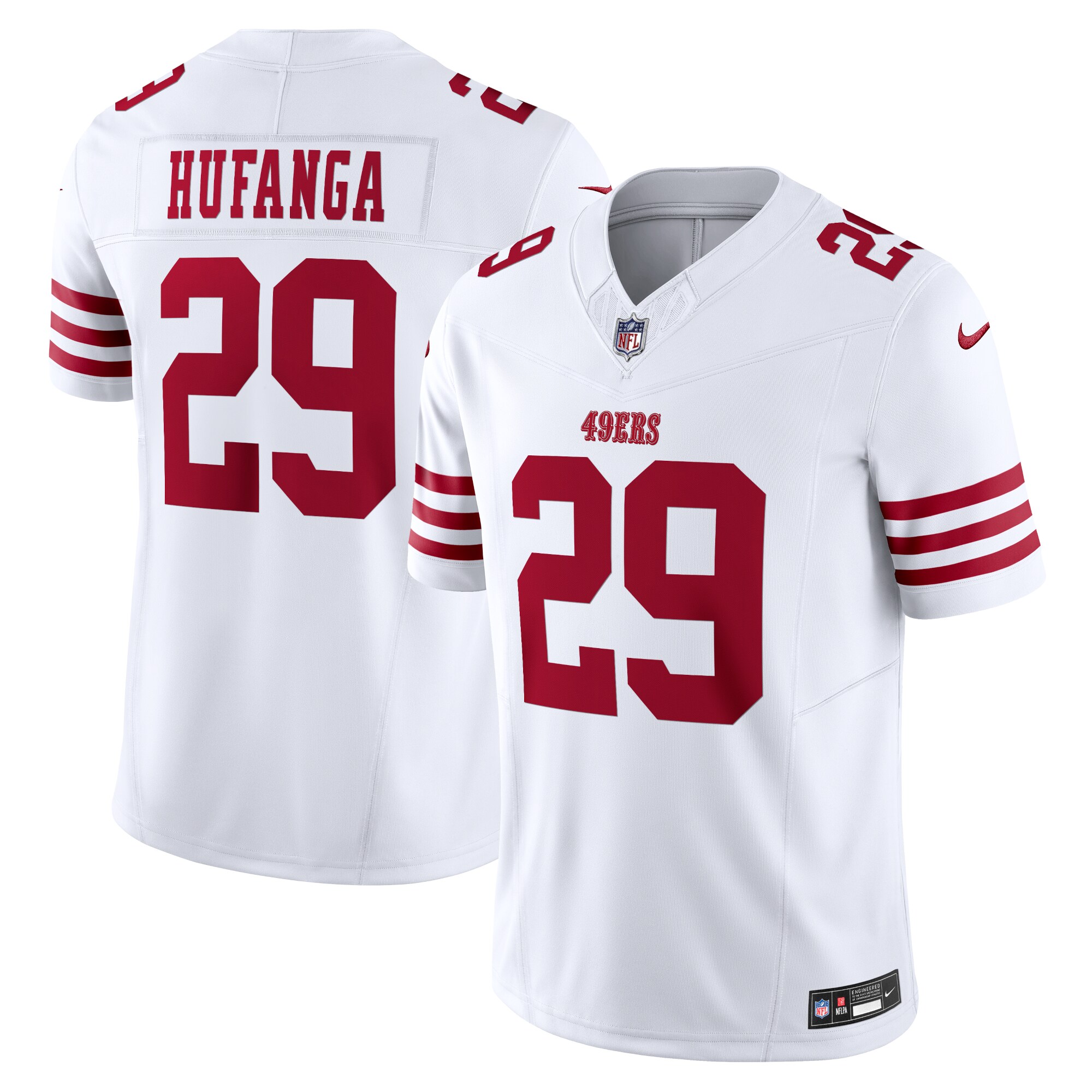 Men's San Francisco 49ers Talanoa Hufanga Nike White Vapor F.U.S.E. Limited Jersey