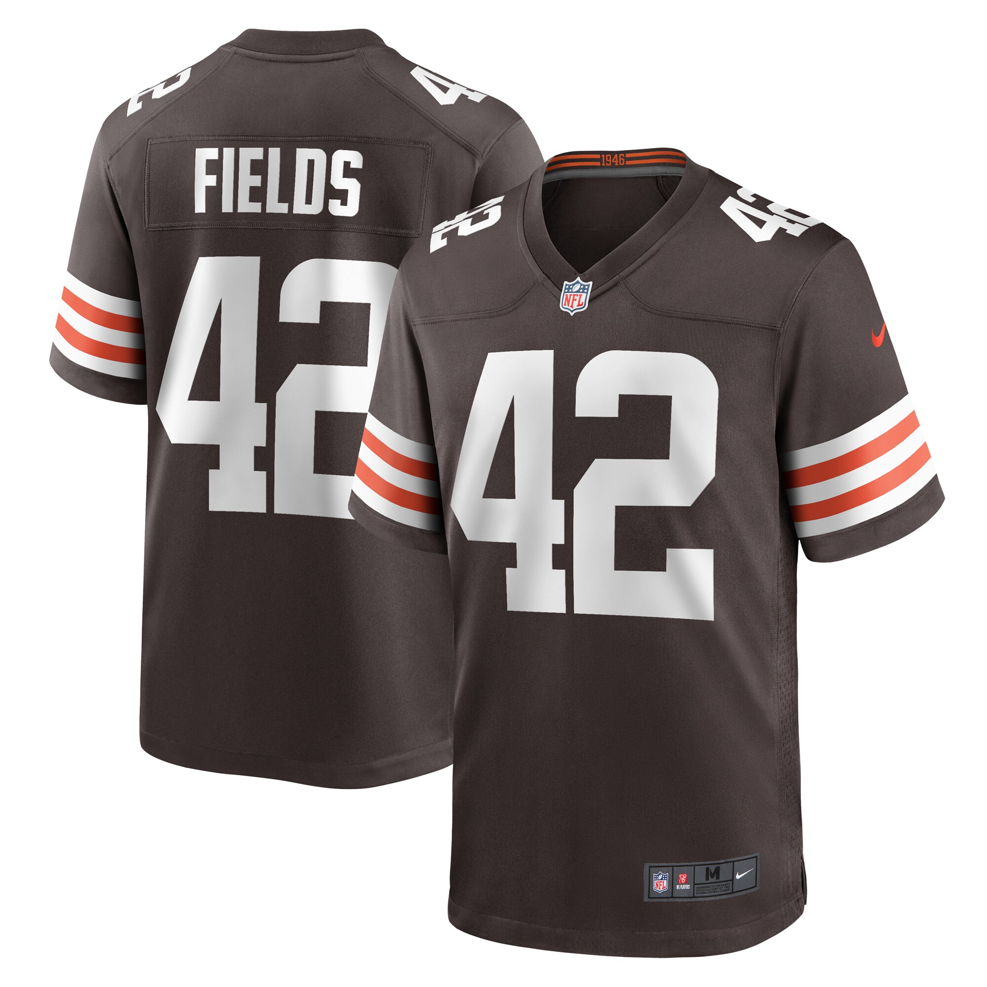 Men's Cleveland Browns Tony Fields II Nike Brown Team Game Jersey