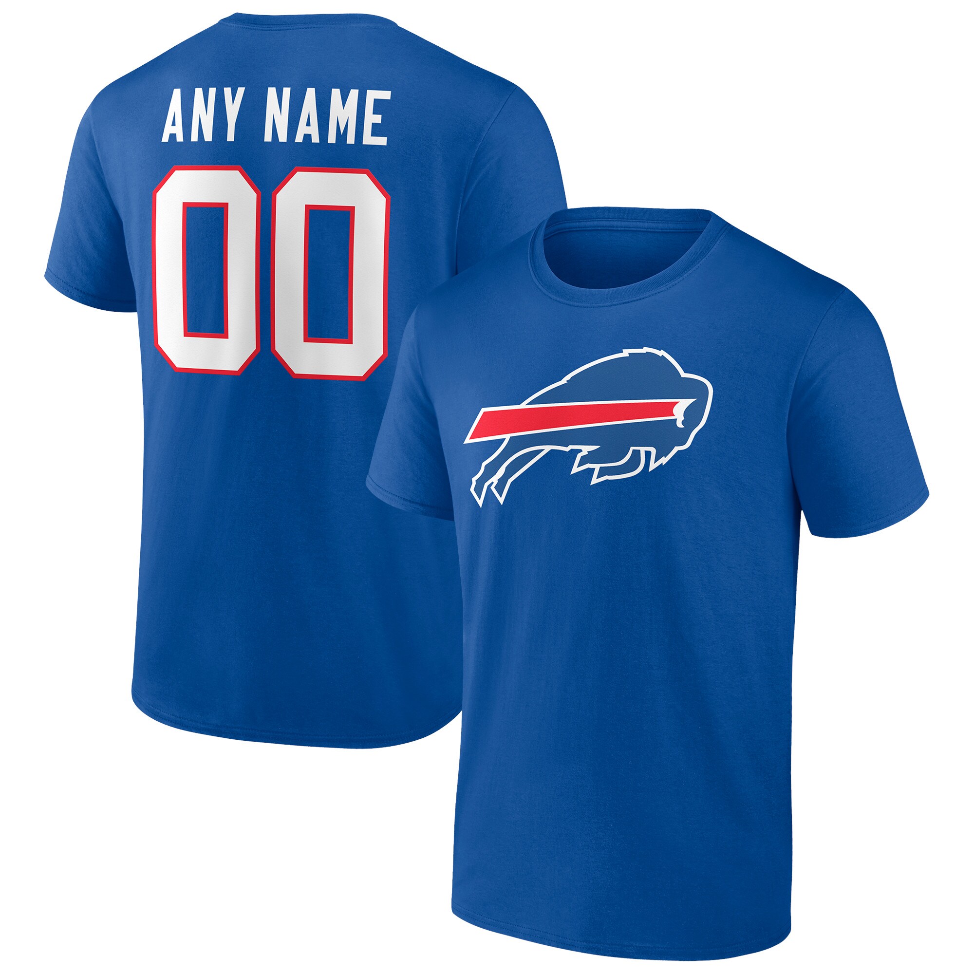Men's Buffalo Bills Fanatics Branded Royal Team Authentic Personalized Name & Number T-Shirt