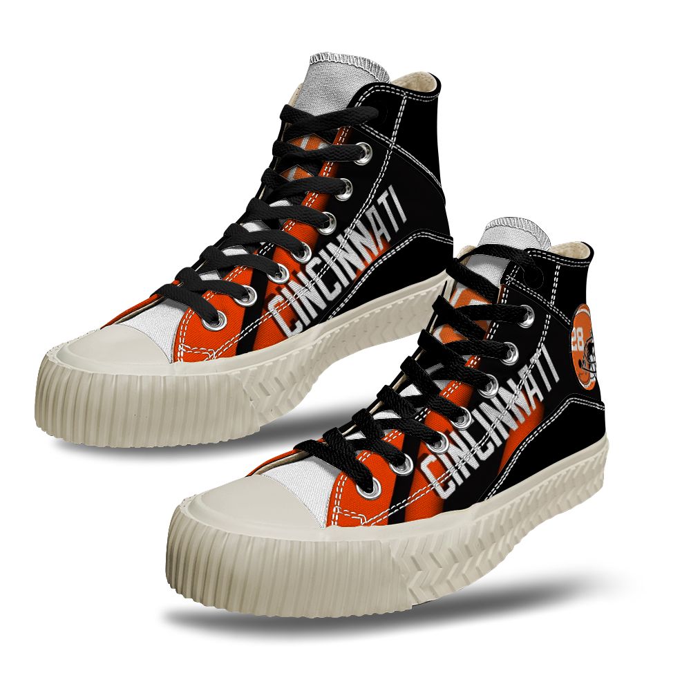 Cincinnati Bengals High Top Canvas Shoes 1