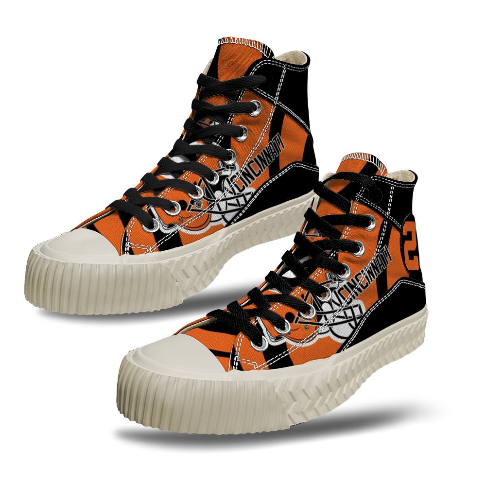 Cincinnati Bengals High Top Canvas Shoes 6