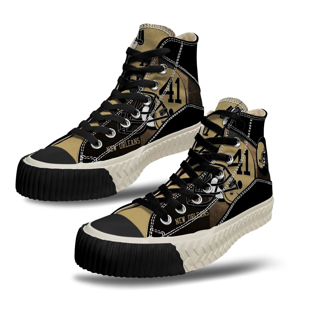 New Orleans Saints High Top Canvas Shoes