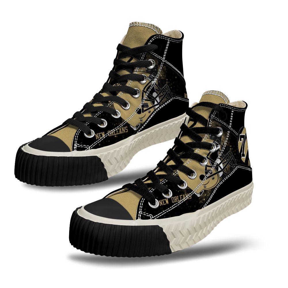 New Orleans Saints High Top Canvas Shoes 7