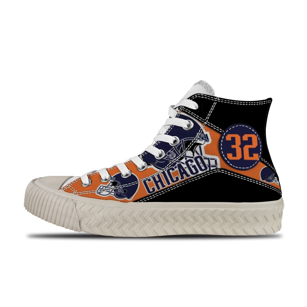 Chicago Bears High Top Canvas Shoes 6