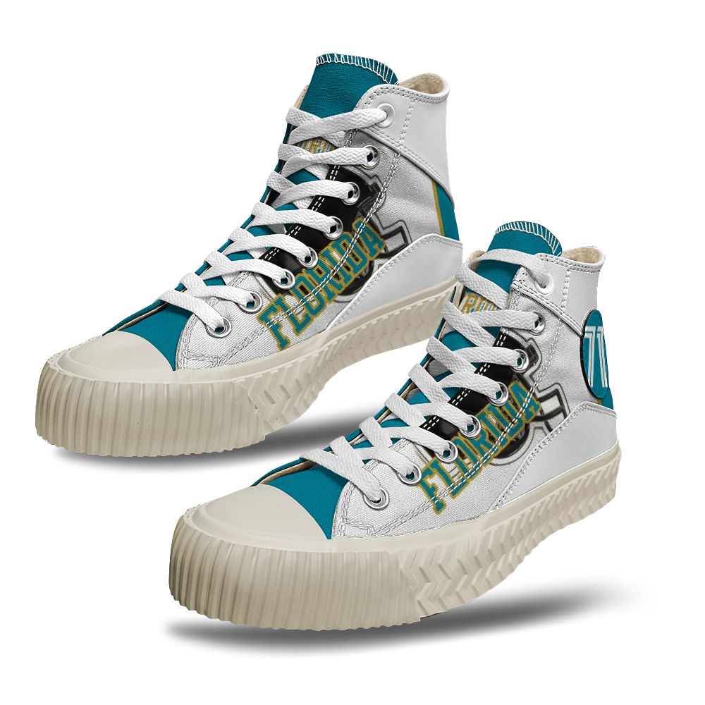Jacksonville Jaguars High Top Canvas Shoes 3