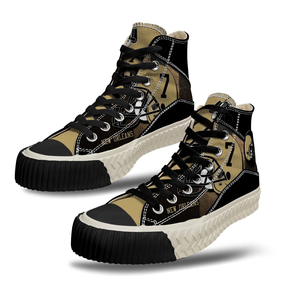 New Orleans Saints High Top Canvas Shoes 3