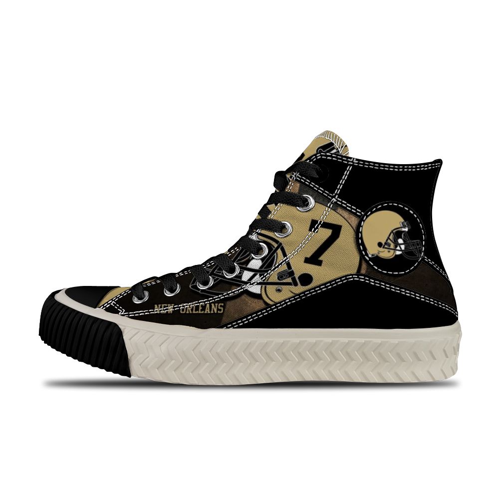 New Orleans Saints High Top Canvas Shoes 3