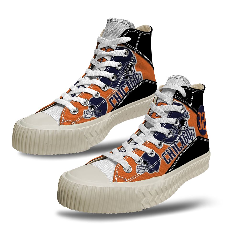 Chicago Bears High Top Canvas Shoes 6