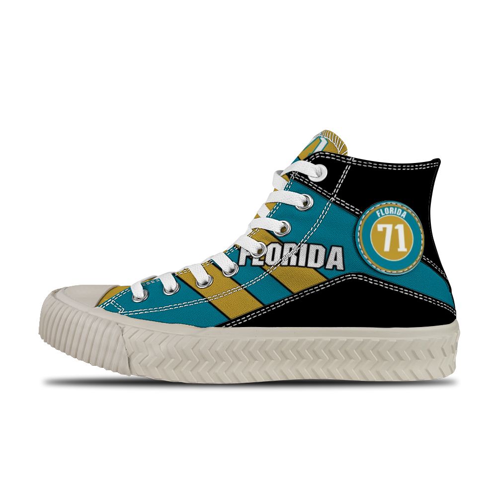 Jacksonville Jaguars High Top Canvas Shoes
