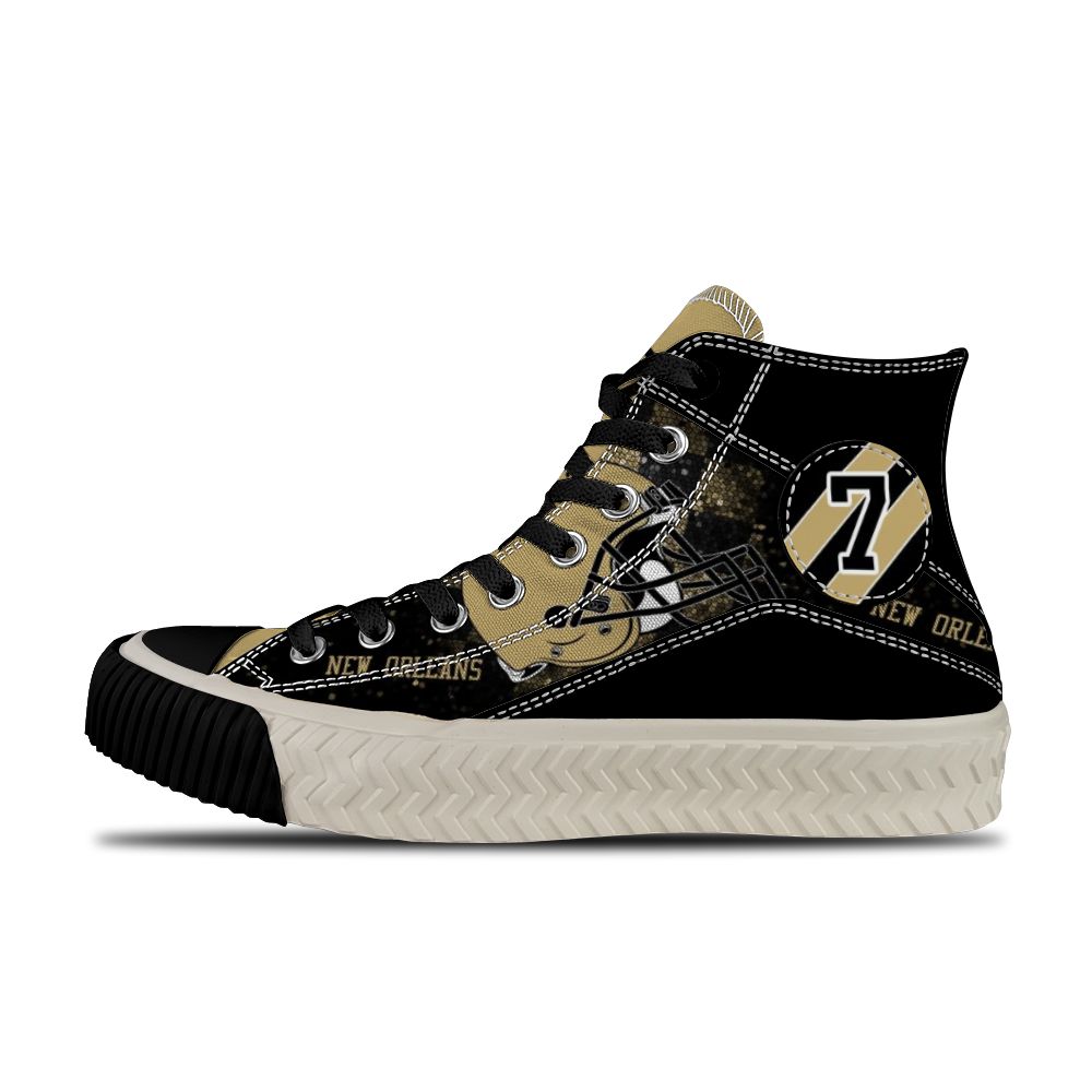 New Orleans Saints High Top Canvas Shoes 7