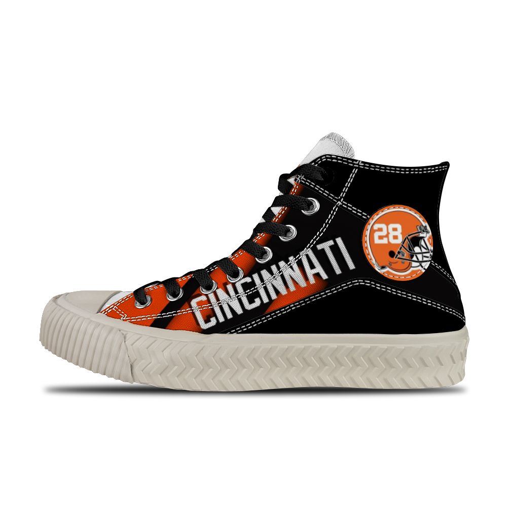 Cincinnati Bengals High Top Canvas Shoes 1