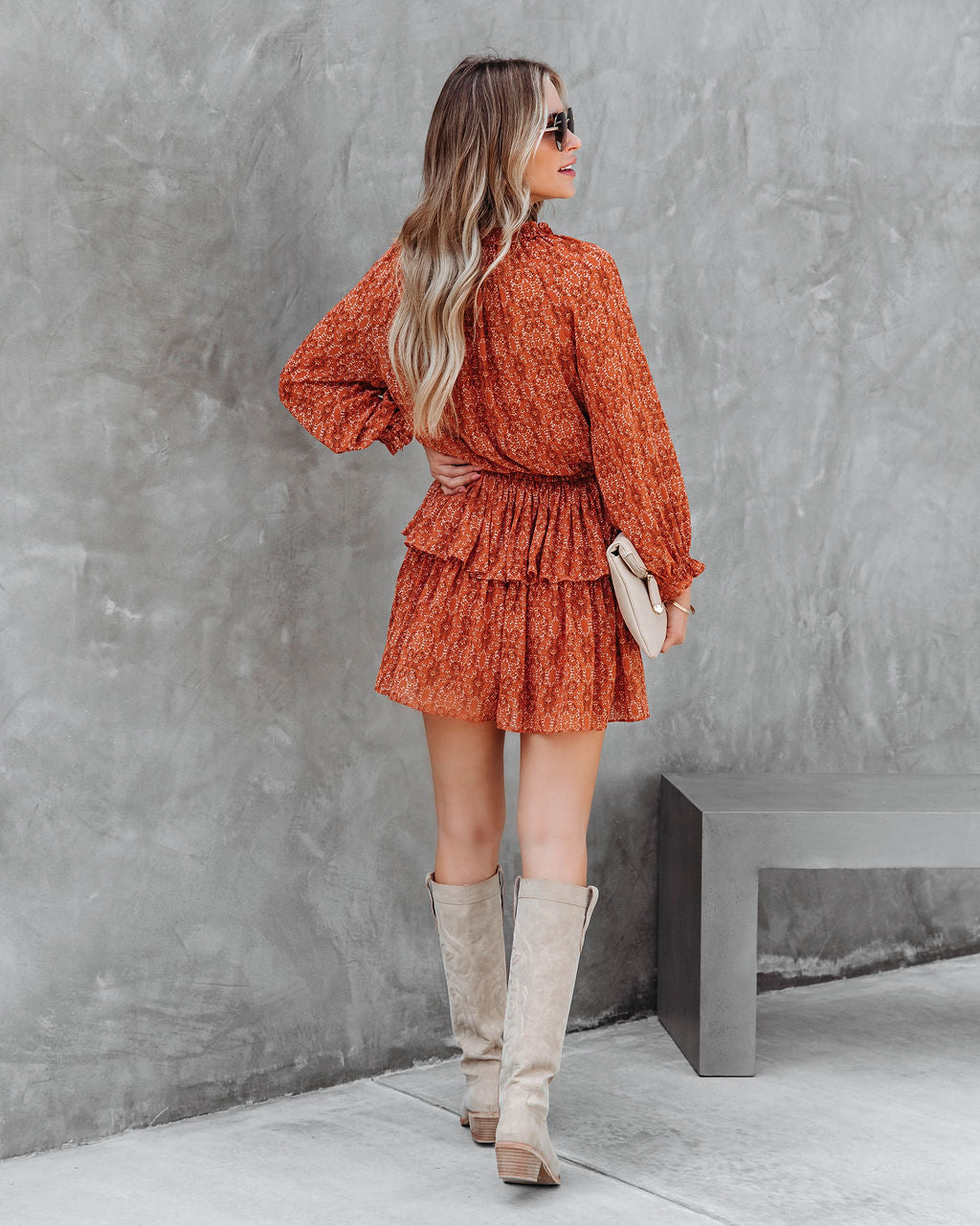 Mason Printed Tiered Mini Dress