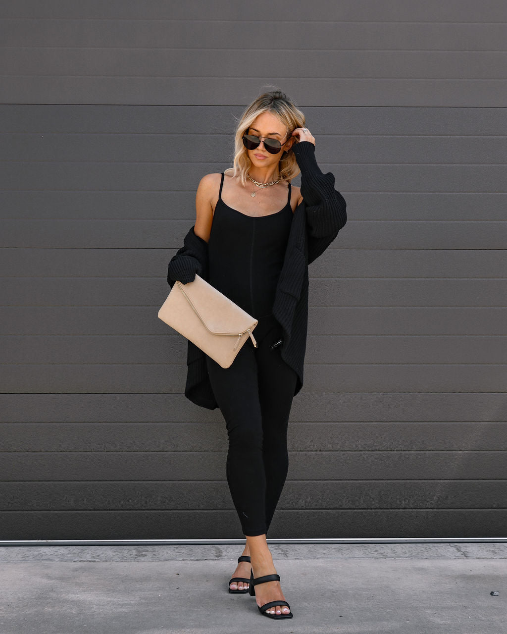 Sinclaire Cotton Pocketed Cardigan - Black