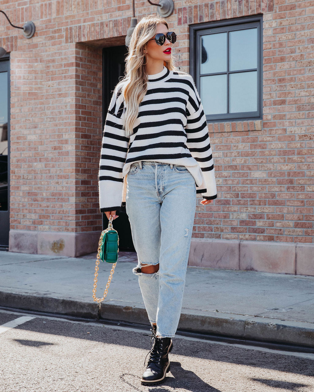 Don't Mind Me Striped Knit Sweater