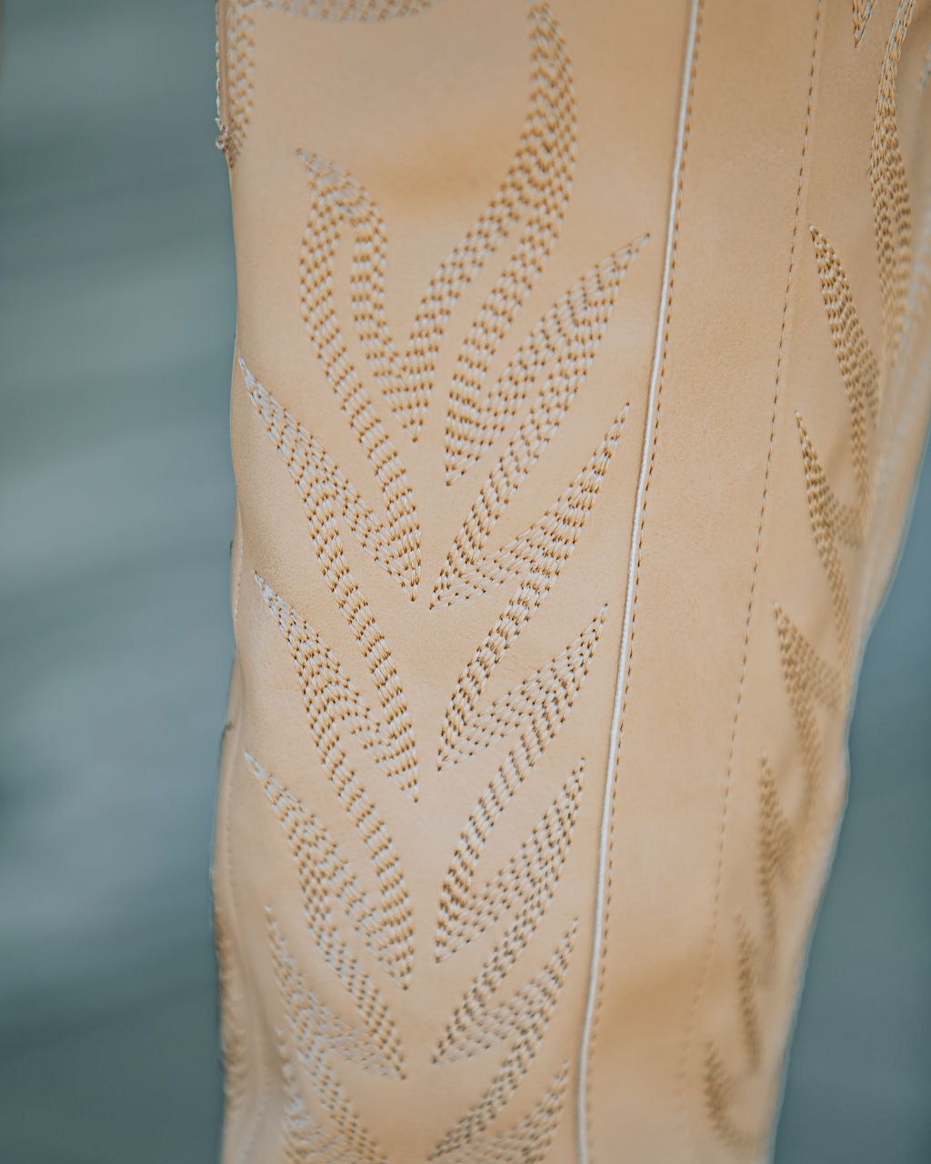 Samara Heeled Western Boot - Nude