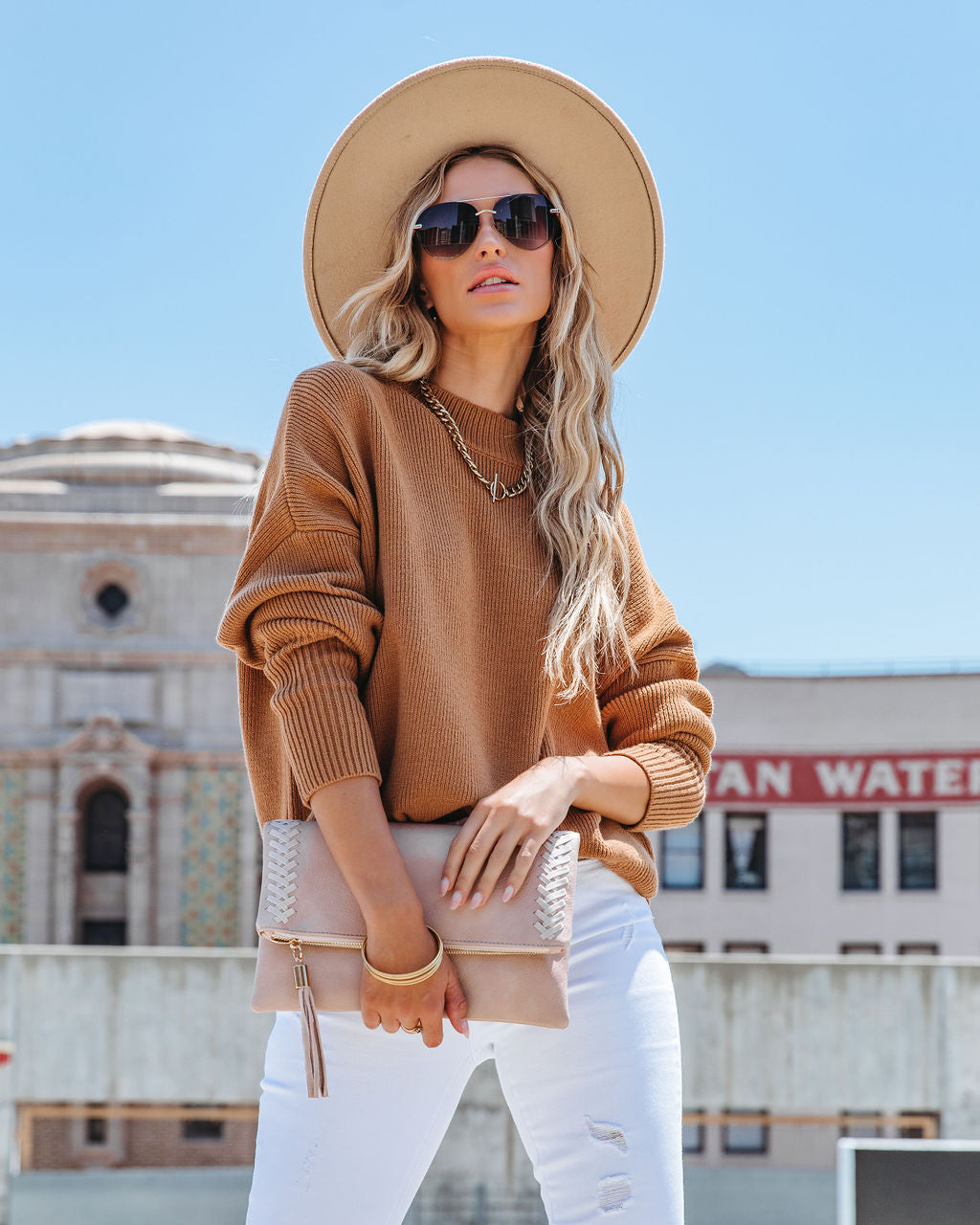 Cure My Curiosity Cotton Blend Sweater - Toffee - SALE