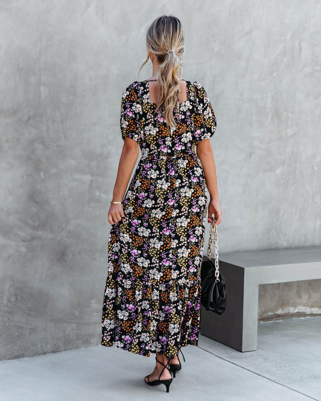 Among The Wildflowers Puff Sleeve Maxi Dress