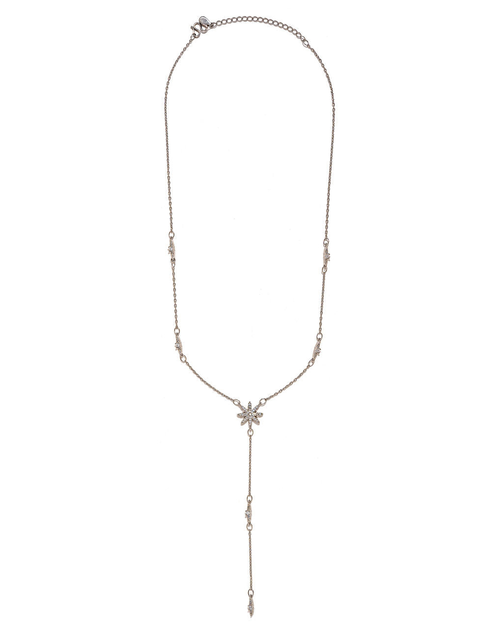 Luna Lariat Necklace - Silver