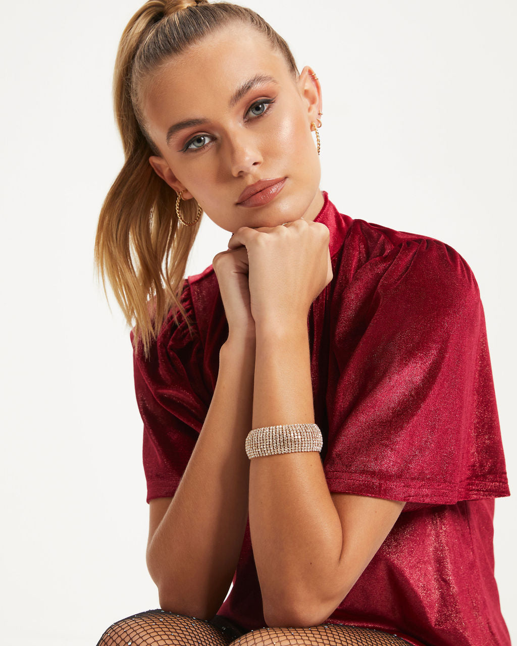 Disco Crystal Bracelet - Gold