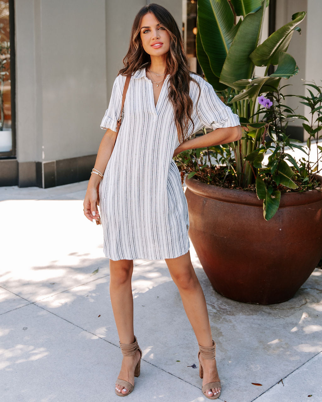 Baja Sur Pocketed Shirt Dress - FINAL SALE