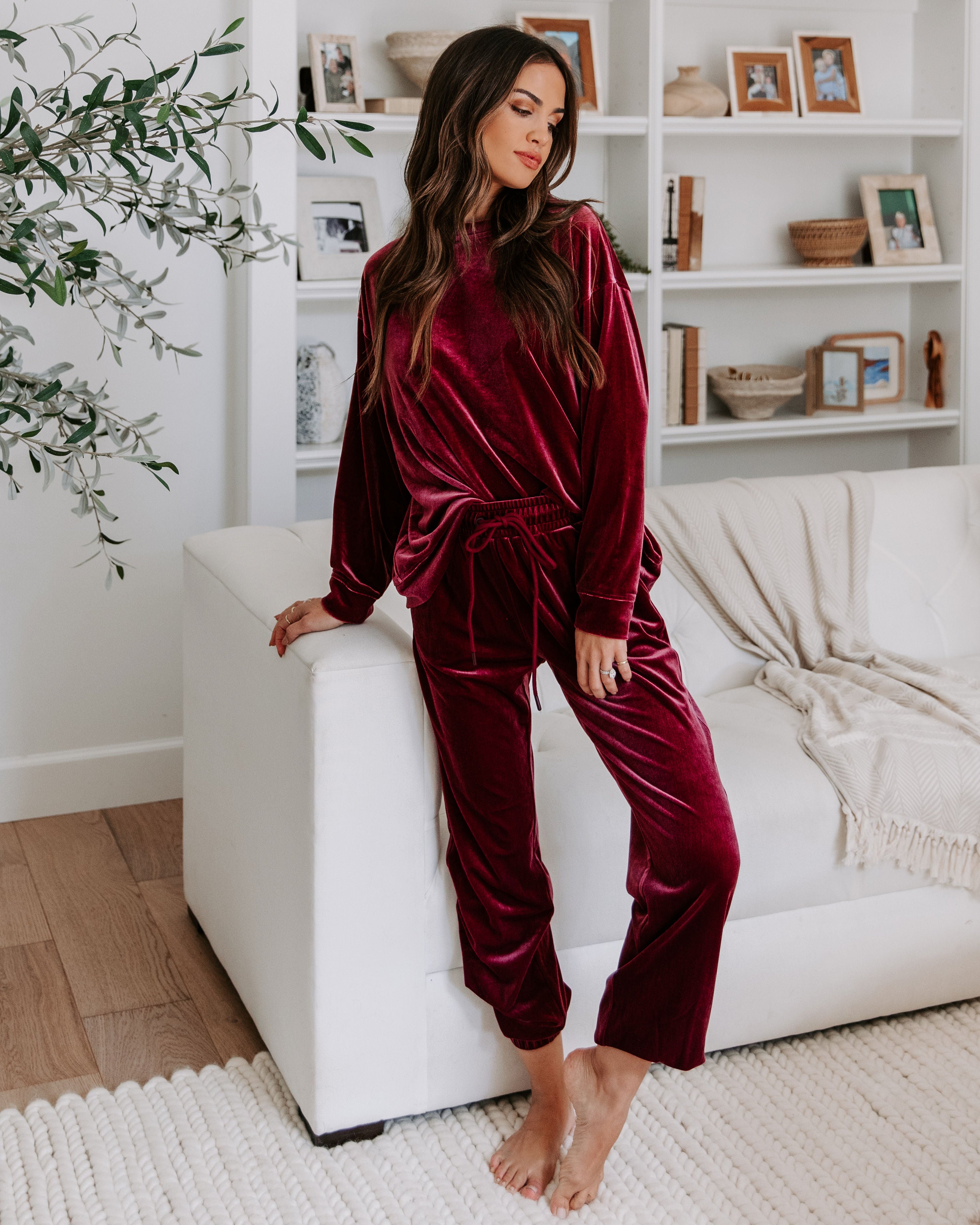 Switch Off Velvet Pullover Sweater - Rose