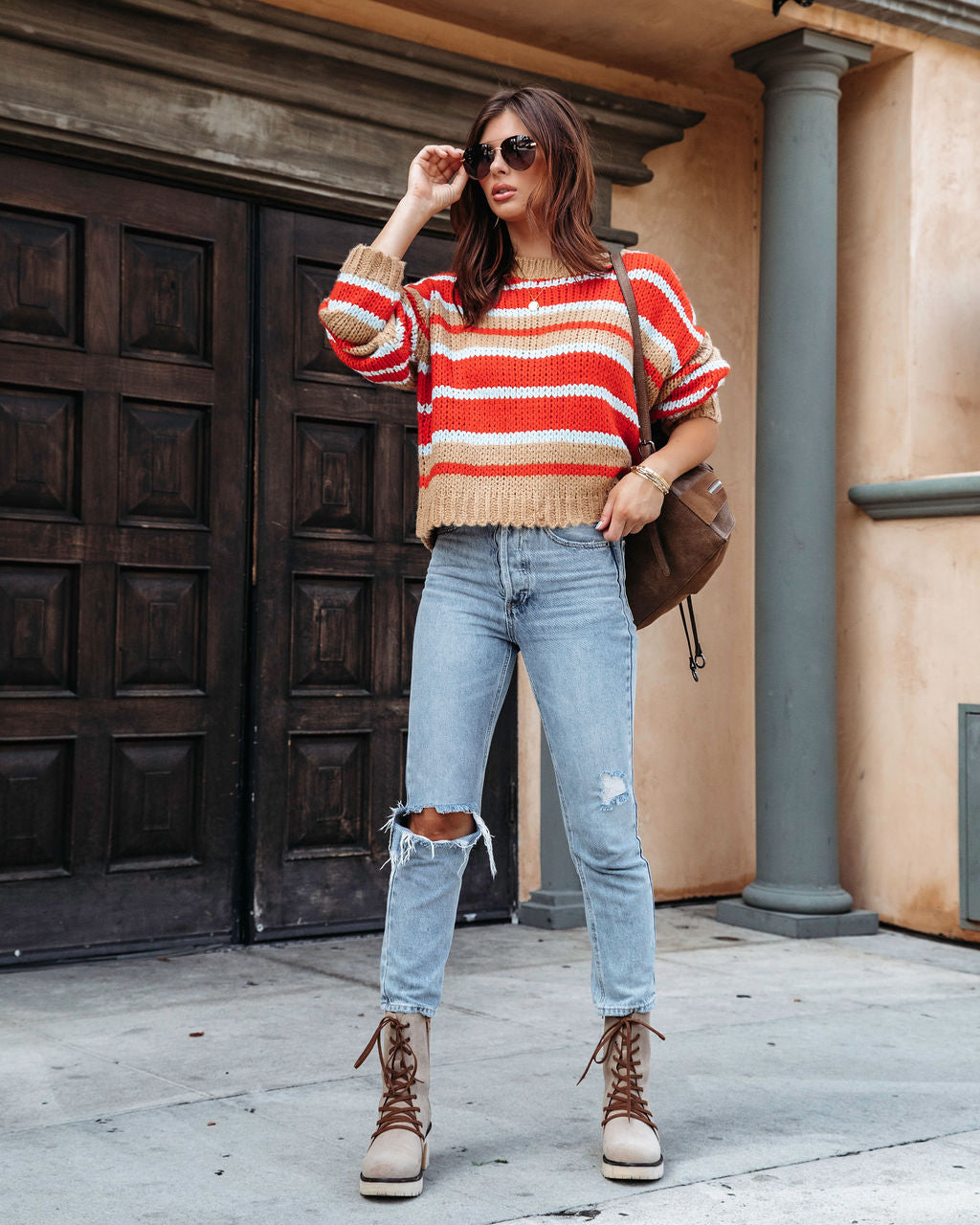 That Autumn Life Knit Striped Pullover Sweater