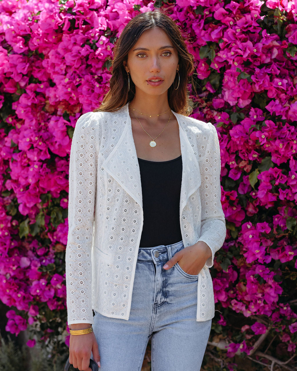 Vincent Cotton Eyelet Jacket - FINAL SALE