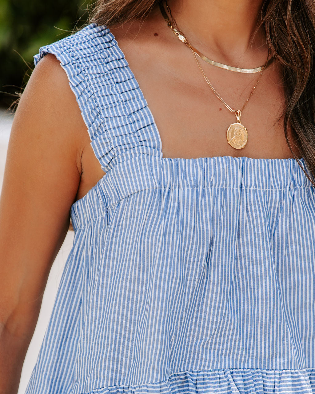 Colly Tiered Striped Babydoll Top - FINAL SALE