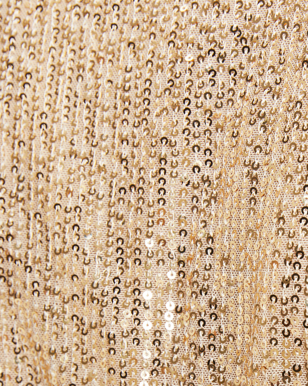 Elle Sequin Shoulder Padded Top - Champagne