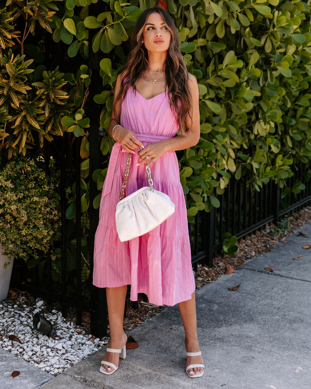 Praire Dreams Cotton Midi Dress - Pink - FINAL SALE