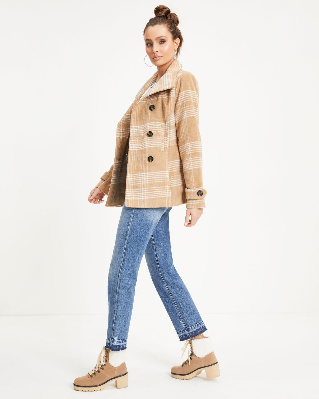Let's Talk News Pocketed Jacket - Camel