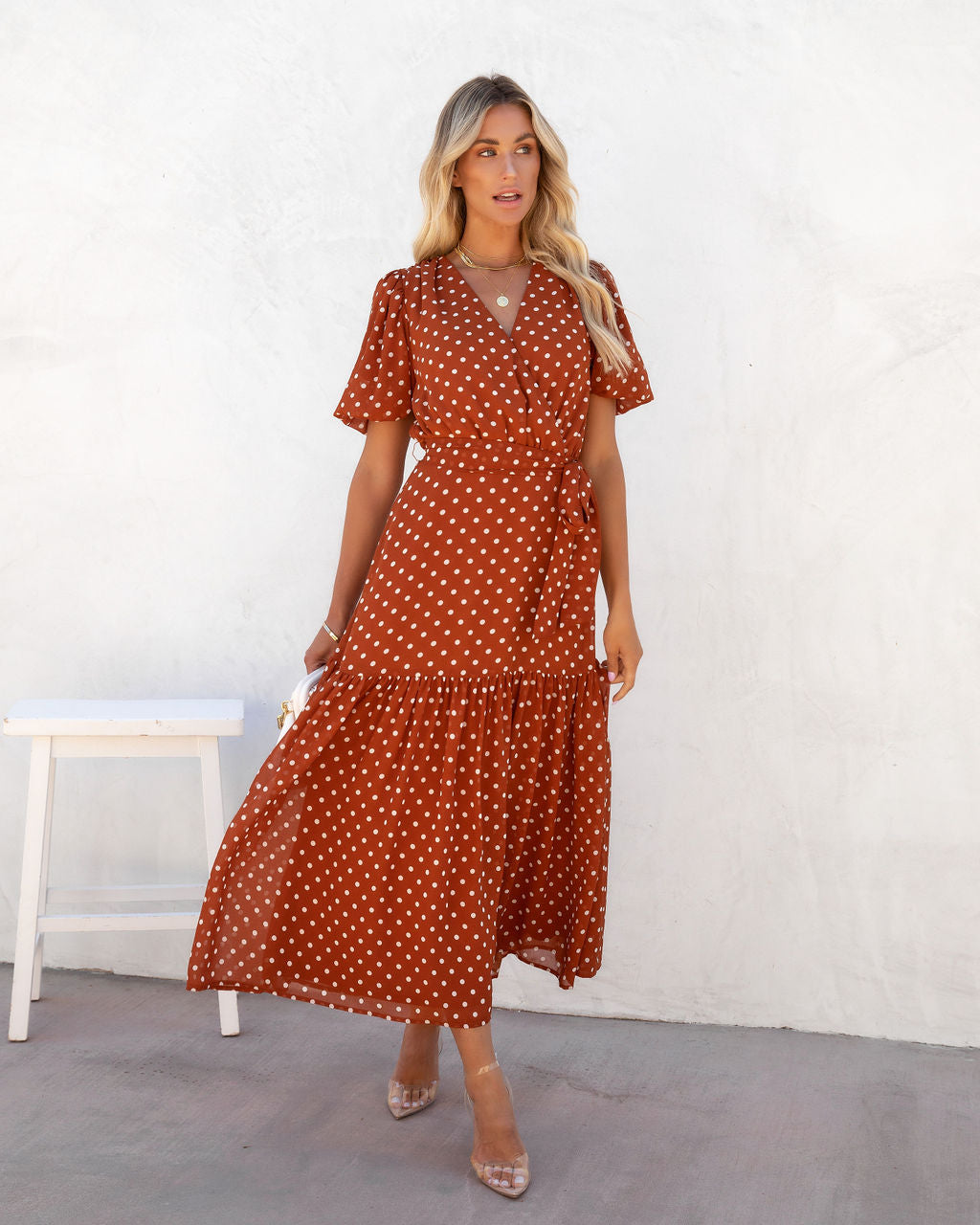 Sandrea Polka Dot Midi Dress - FINAL SALE