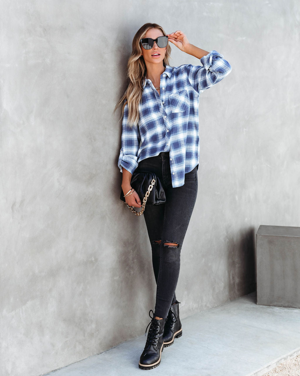 Talk Plaid To Me Button Down Top