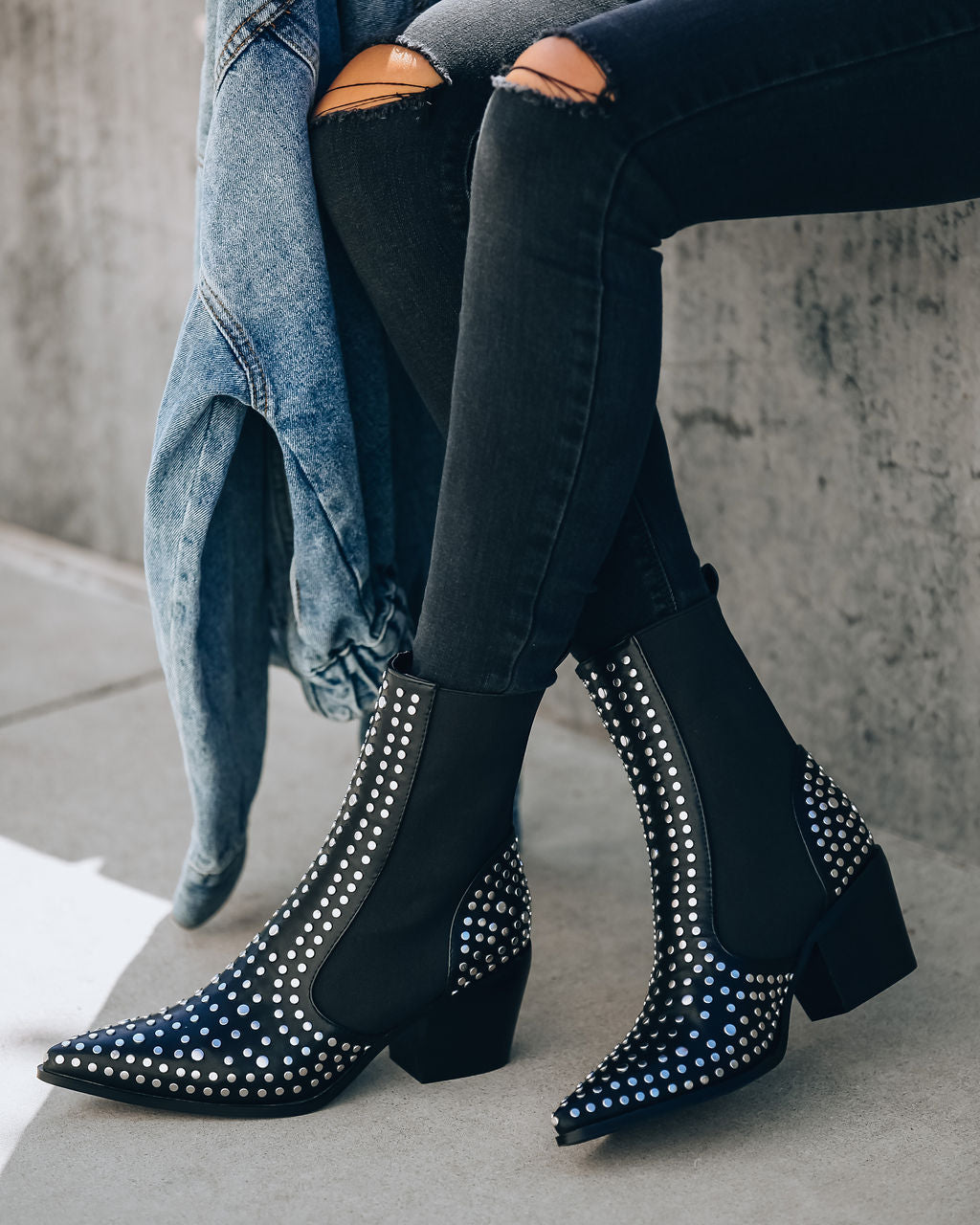 Motorway Studded Heeled Chelsea Boot