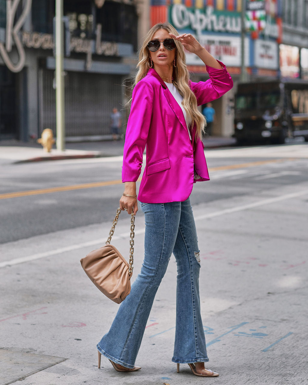 Barbie Dreams Satin Blazer - Fuchsia