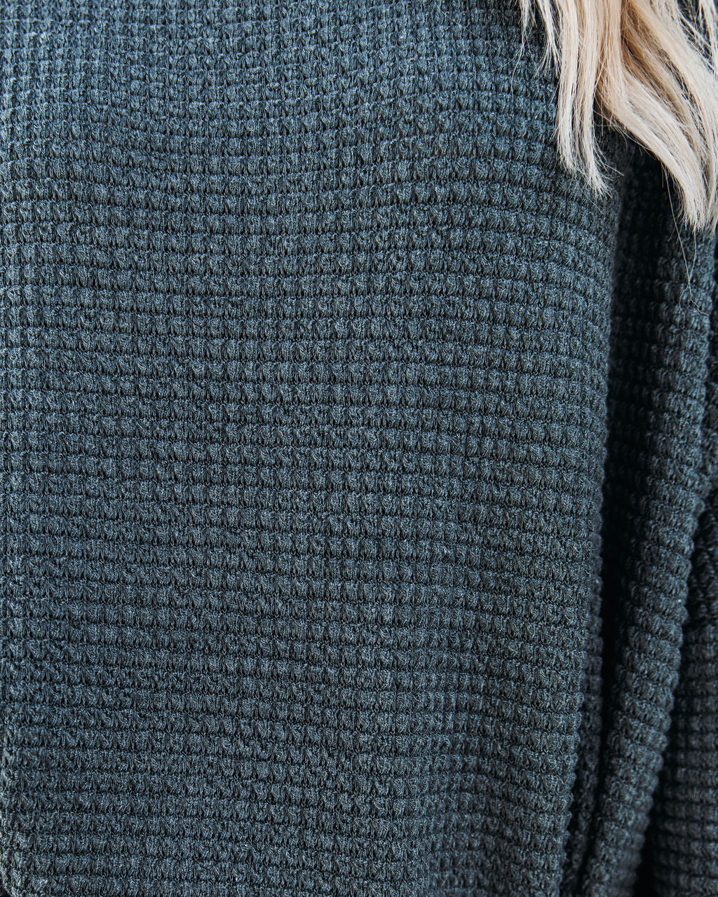 Lovell Boat Neck Thermal Knit Top - Pine